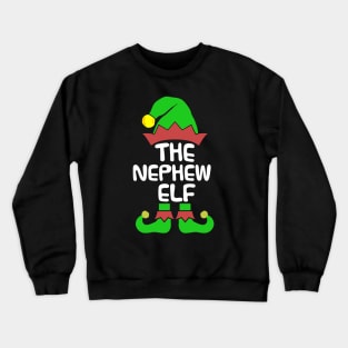 Nephew Elf Matching Family Group Christmas Party Pajama Crewneck Sweatshirt